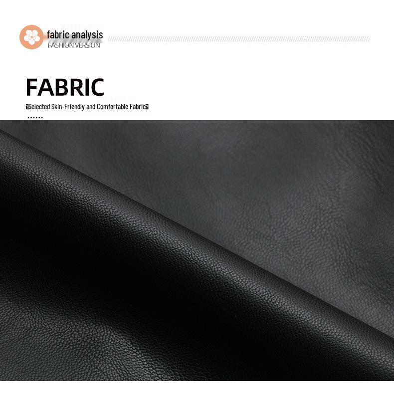 Veste Manteau Mi-long Petit en Cuir PU Rétro Mode Automne 2024 pour Femme