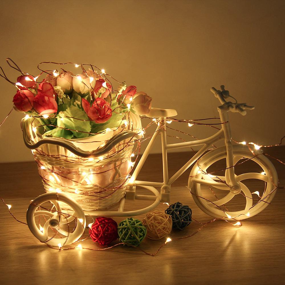 50 LEDs Fairy String Lights 5M Length USB Copper Wire Lamp Christmas Lights 8 Lighting Modes with Remote Control for Christmas Halloween Wedding Part