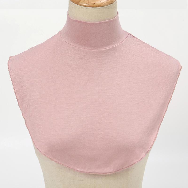 Soft Cotton Modal Inner Neck Cover Solid Color False Collar For Woman Mock Neck Half Top Detachable Collars Neck Free Size