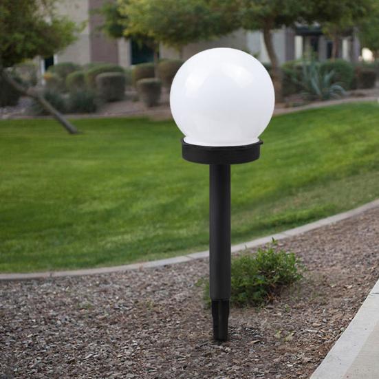 3 Stücke Solar Garten Wasserdichte energiesparende Licht Automatische Sphärische Lade Rasen Lampe für Terrasse