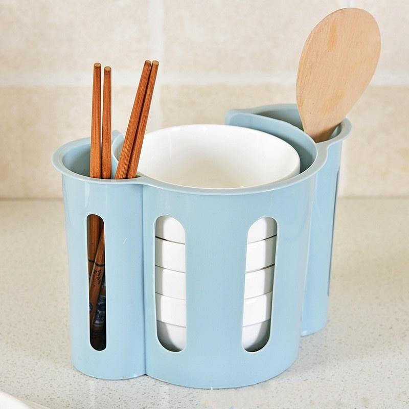 1PCS/Plastic Dish Rack Placeware Storage Box Kitchen Supplies Countertop Spoon Rack Drain Rack Stora