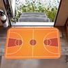 Basketball Court Carpet Non Slip Front Door Mat Basketball Field Pattern Welcome Rug for Sports Fan Bedroom Entrance Home Decor