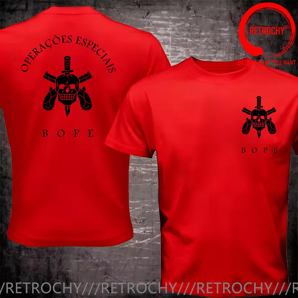 Brazil Bope Special Force Army Military T Shirt Unisex Fashion Summer Cotton Tshirt Short Sleeve ONeck TShirt New S5xl Clothing