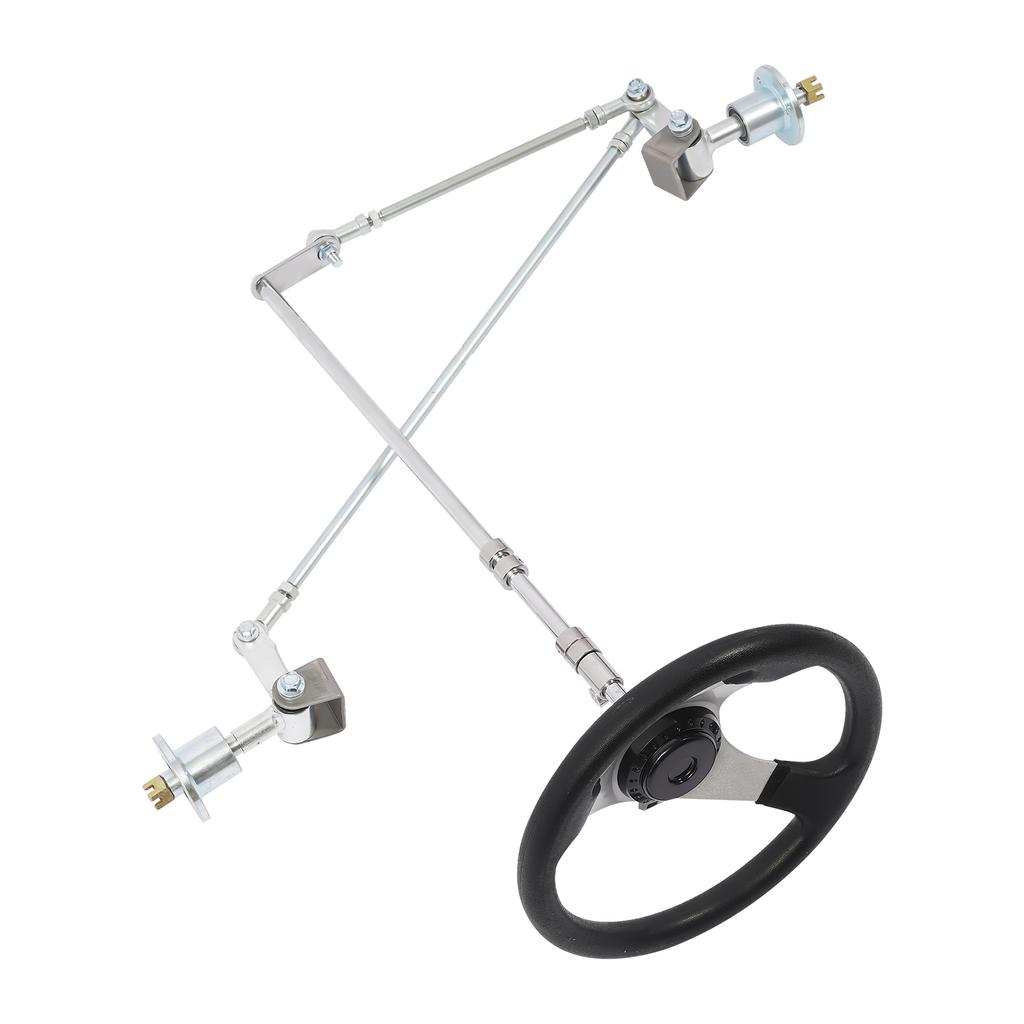 For ATV Go Kart Quad Cart Steering Wheel Gear Rack Shaft Tie Rod Kit Assembly