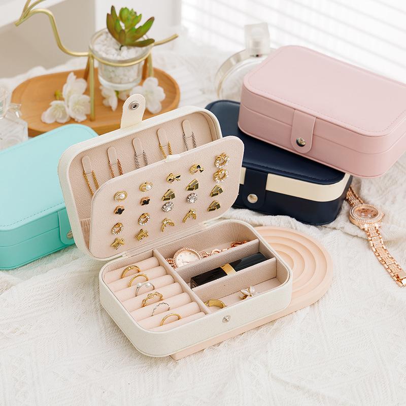 Simple And Portable Travel Jewelry Storage Box For Bracelets Earrings, Rings And Studs