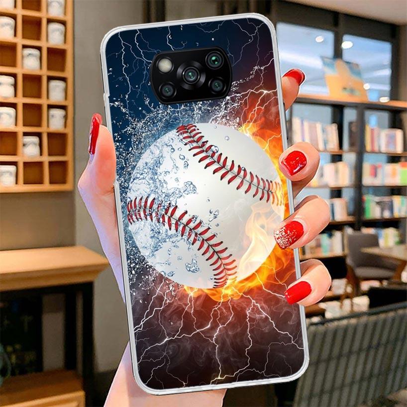 Baseball Sport Cover Phone Case For Xiaomi Poco F7 Ultra X7 X6 X5 Pro M7 Redmi 15C 15 13C 13 12C 12 10C 10 9A 9C 9T 9 Shell Poco