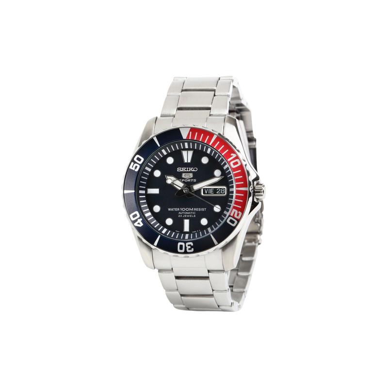 SEIKO 100 meters waterproof Automatic Steel Strap 41mm unisex black dial SNZF15K1 чёрный