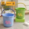 Bucket Thickened Plastic Bucket for Household Water Storage Portable Small Bucket Student Dormitory Dopamine Drum Extra Large