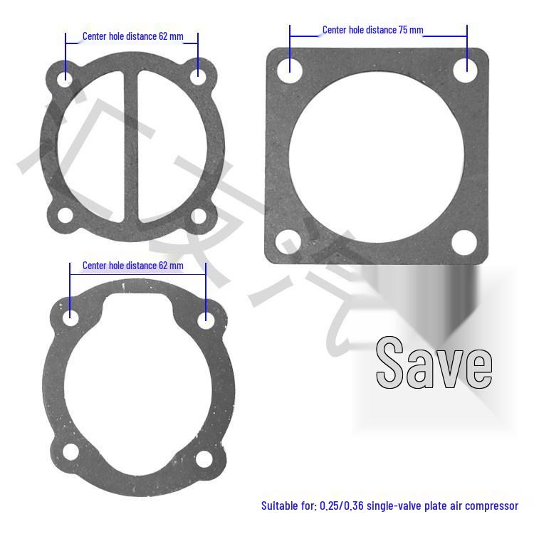 Air Compressor Accessories: Asbestos Paper and Steel Cylinder Gaskets, Inflation Pump Valve Sheet