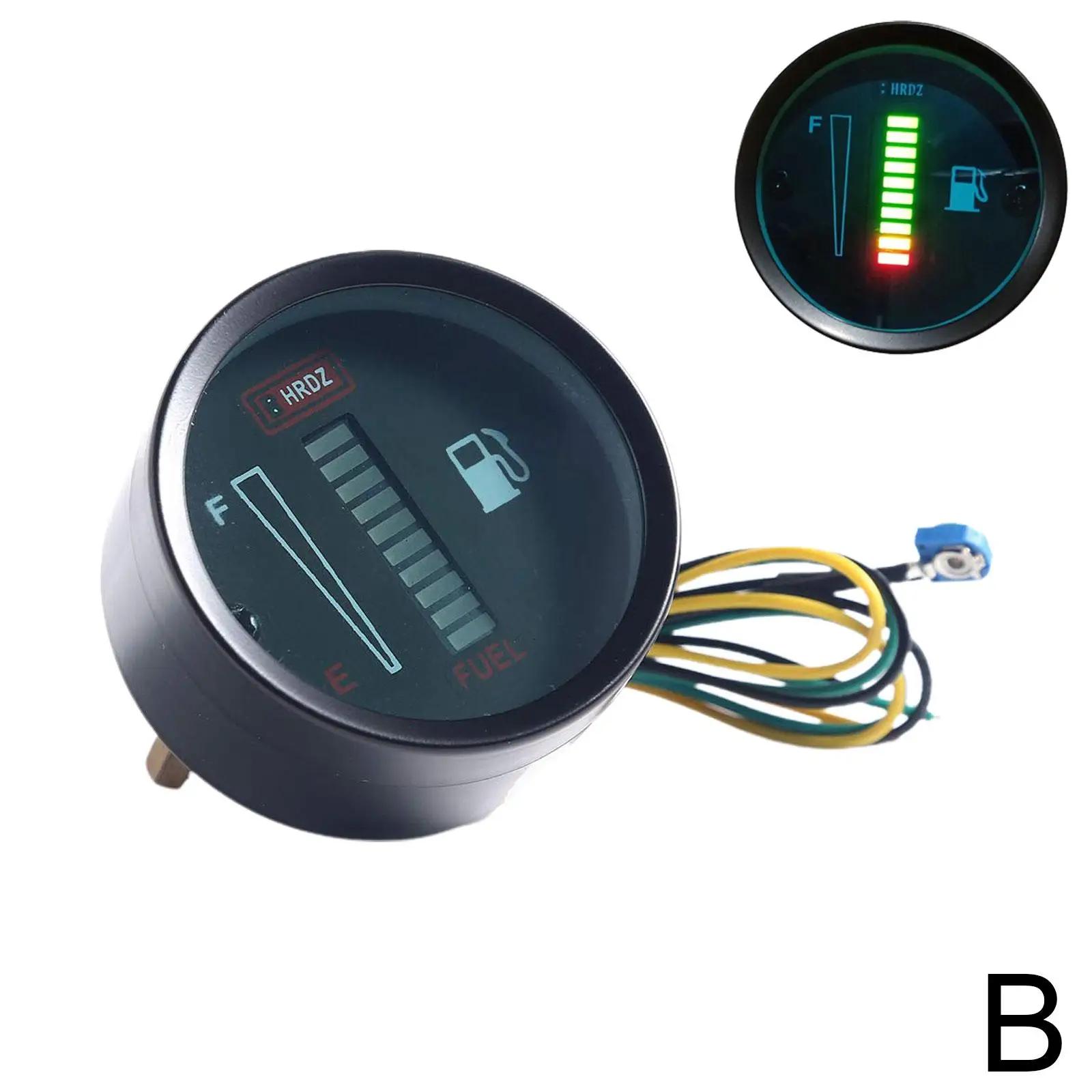 

Universal Car Motorcycle Fuel Level Meter Gauge With LED Backlight Display 52mm Light 12V 2 T5H7