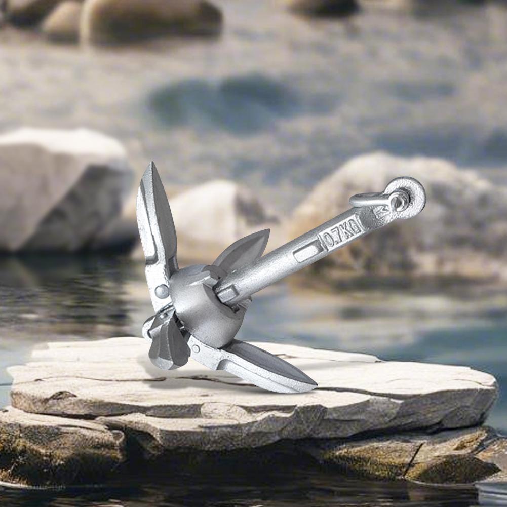 1.7/1.1KG Grapnel Anchor Foldable Kayak Anchor Boat Anchor With 61ft Marine Rope And Buoy For Kayak Canoe Paddle Board Accessory