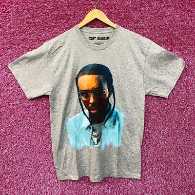 T-shirt Rap Pop Smoke Musique Gris taille L