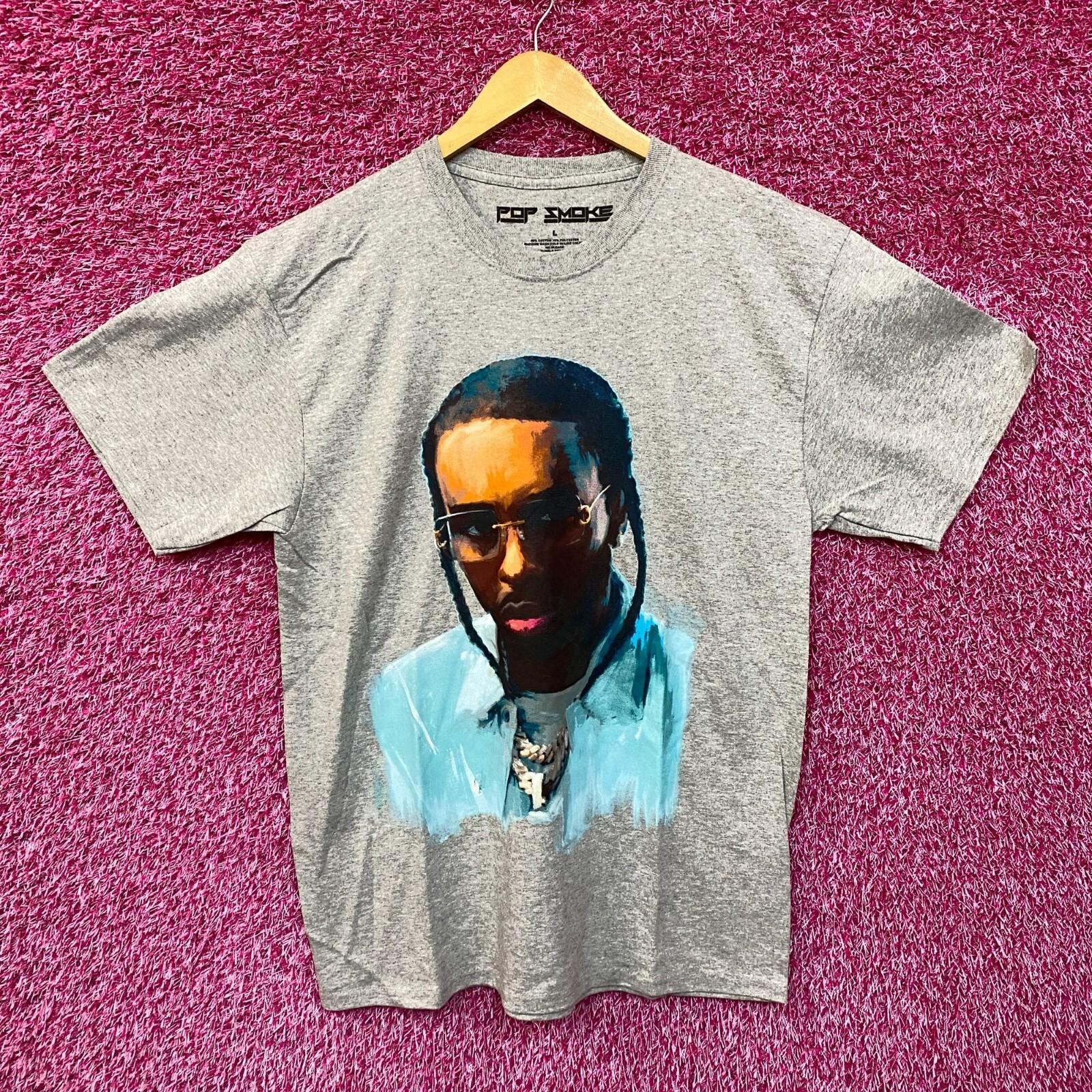 Pop Smoke Music Gray Rap Tshirt size Large M