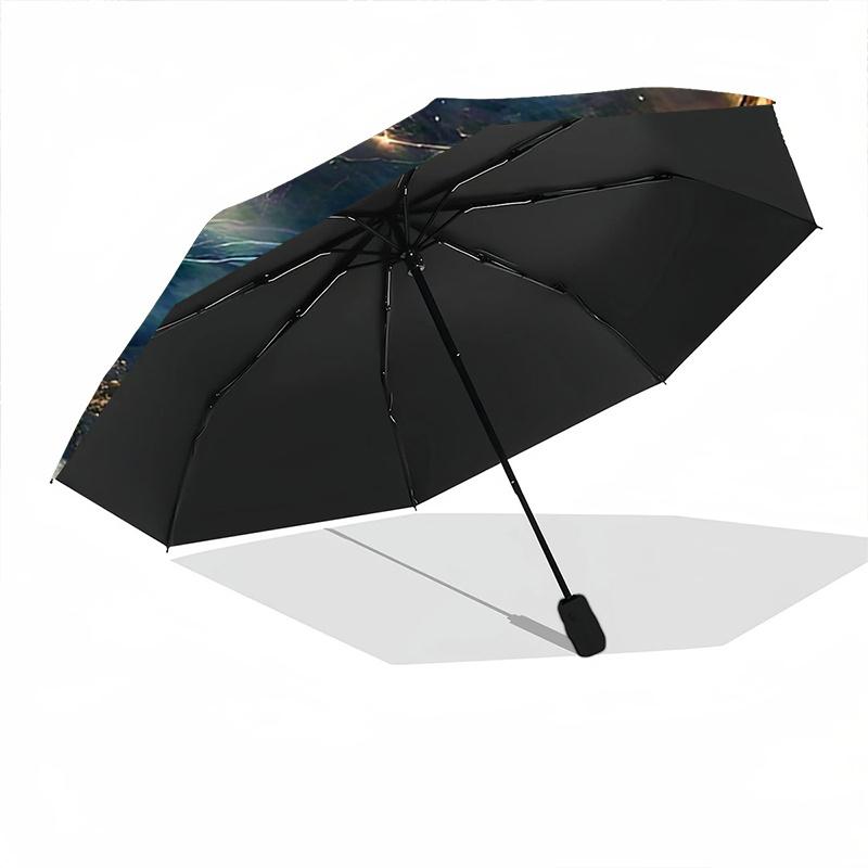 1pc Eagle Spirit Journey Umbrella Automatic Opening/Closing, Foldable Design, Outdoor for Fans, Travelers, Daily Use, Gift Idea.R077