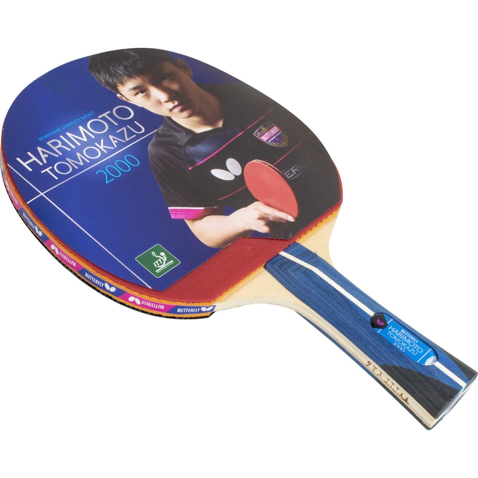 Used Butterfly Table Tennis Racket 2000 Rubber Burr Racket 5 Pieces Plywood