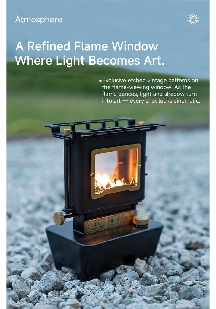 High-Transparency Retro Glass Tea Stove with Kerosene Lamp for Camping or Home