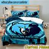 3pcs Custom Name City Grizzlies Bear Logo Bedding Set Includes 1 Duvet Cover & 2 Pillowcases for All Seasons Dormitory Home Decor Christmas gifts