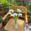 5 Stück Weißer Künstlicher Blumenstrauß Calla Lilie Kunstblumen für Heimzimmerdeko Hochzeit Brautdekoration Vasenornament