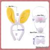 Children's Cute Plush Rabbit Ear Headband for Face Washing and Photos