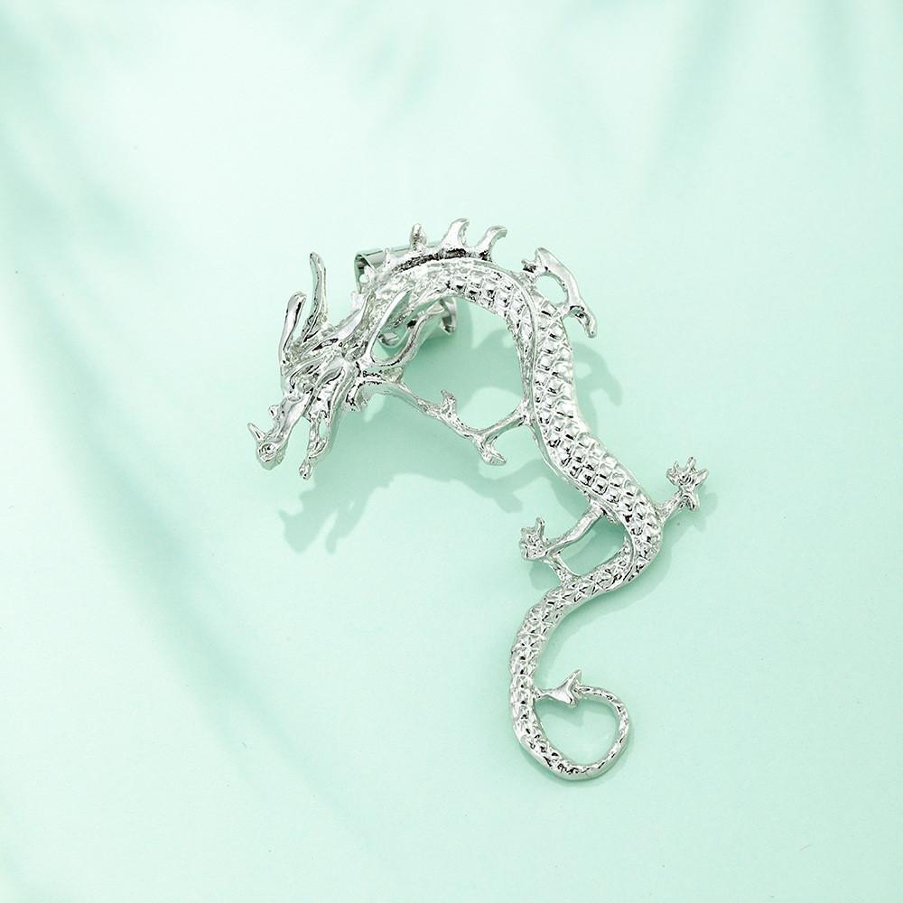 Dragon Chinese Unique Alloy Earrings Trendy Street Style Animal Zodiac Jewelry