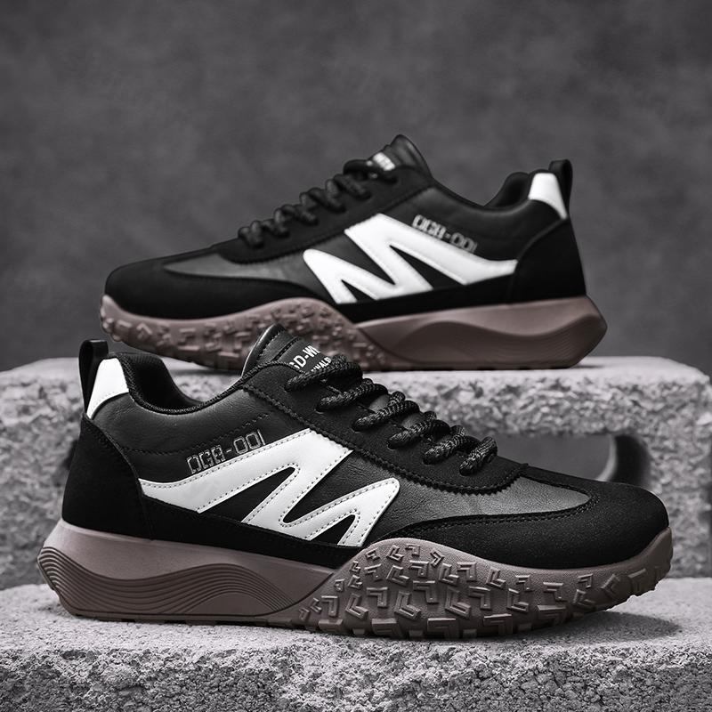 

New Thick Soled Fashion Trend Sport Casual Shoes Men s Color Blocked Non slip Chunky Versatile and Durable Sneakers 44 чёрный