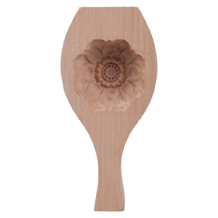 3D Flower Pattern Wooden Baking Mold Press Mooncake Mold Mid-autumn Festival
