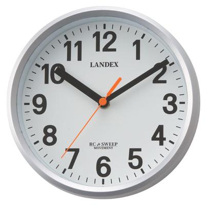 Landex Wall Diameter Mini Continuous Second Can Be Used As a Wall Clock or Table YW9162SV Clock, Silver, 18cm, Plus, Radio-Controlled, Hand, Clock,