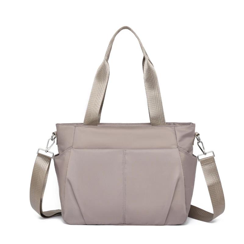 Jednobarevný nylonový nový produkt dámská taška zip všestranná ležérní měkká přes rameno jednoduchá velkokapacitní crossbody taška