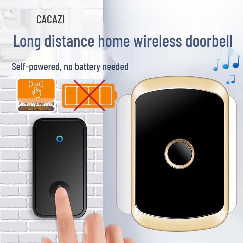 Self-Powered Wireless Doorbell with Ultra-Long Range & Waterproof Elderly Call Button