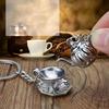 Fashionable Metal Espresso Accessory Keychain Fashion Key Pendant Coffee Theme Pendant Unisex Present for Coffee Fan