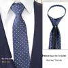 Men's 7cm Easy-Pull Zipper Tie, 1200-Needle Yarn-Dyed Polyester