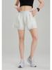 Women's Quick-Dry High Waist Running Shorts - Anti-Exposure, Fake Two-Piece Design with Inner Lining