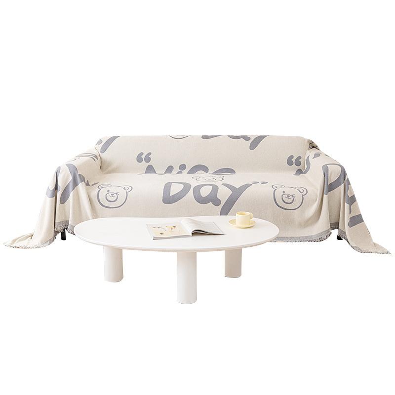 Chenille Sofa Cover Cloth Four Seasons Universal Non-Slip Sofa Cushion Anti-Scratching Cover Blanket Full Covered Cartoon Sofa Towel