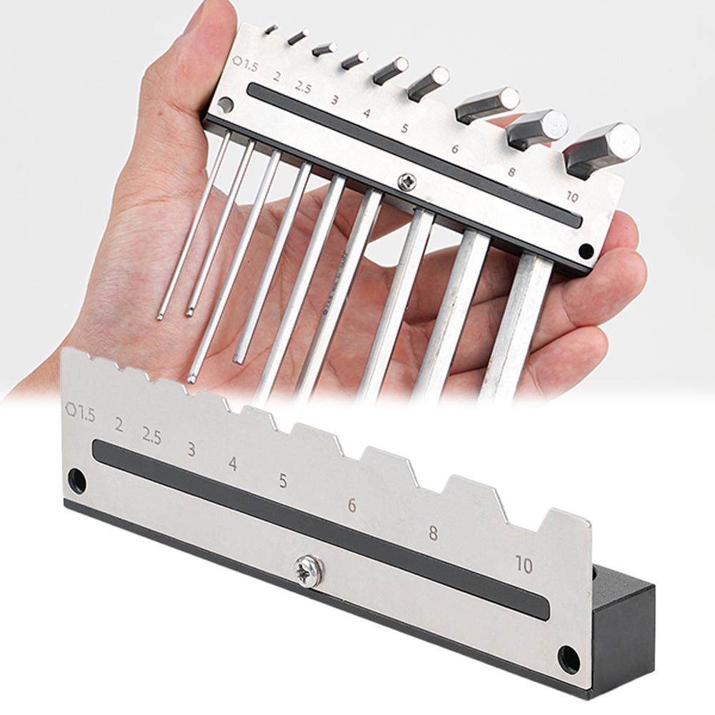 Allen Wrench Storage Rack Metal Square Hole Plate Storage Rack Mini Storage Shelf Woodworking Tool Wall-mounted Placement Rack