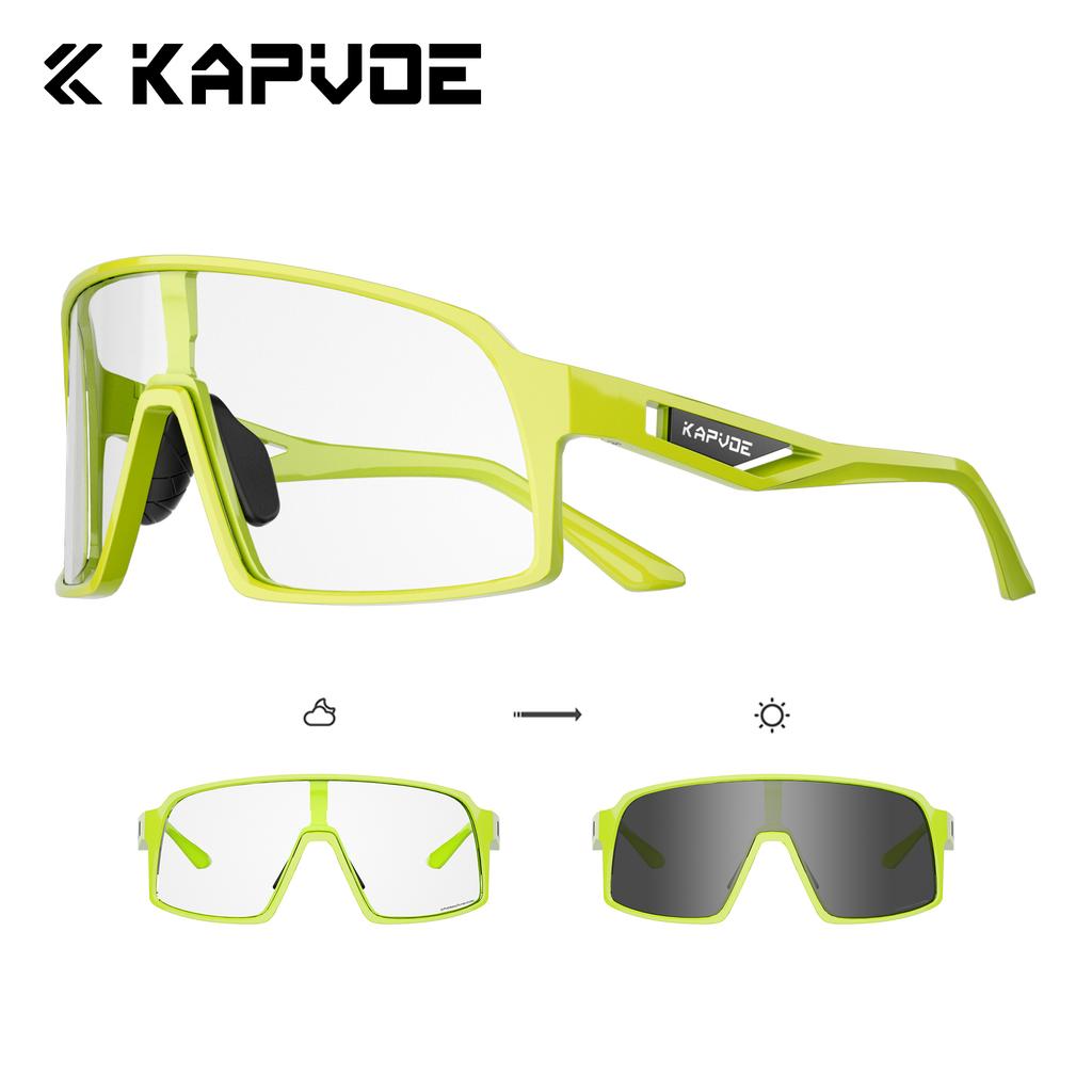 KAPVOE Men MTB Bike Cycling Sunglasses Sports Cycling Glasses Photochromic Bicycle UV400 Camping Equipment Outdoor Eyewear