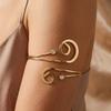 Punk Style Music Note Open Bangle Adjustable Geometric Spiral Bracelet  Music Festival