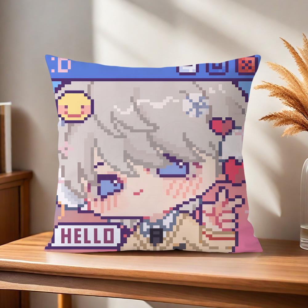 Love and Deepspace chibi Sylus Rafayel fanart Comfortable soft Pillow Case for Sofa Living Room Home Decor Protective Covers