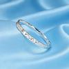 Crushed Ice Sterling Silver Open Bangle Bracelet for Women - Unique Niche Design, Ideal Birthday or Qixi Festival Gift for Girlfriend.