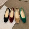Fashion Bailamos 2024 New Women Flats Spring Summer Ballet Shoes Women Slip On Loafers Round Toe Shallow Bowtie Ballerina Soft Moccasin