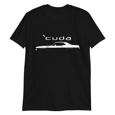 Hemi Cuda Muscle Car Silhouette Classic Car Barracuda Short Sleeve Unisex T-Shirt