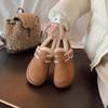 Warm and velvet thick-soled cotton shoes, fluffy buckles, snow boots, women's new autumn and winter models
