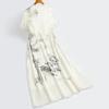 New Chinese Style Printed A-Line Mid-Length Dress