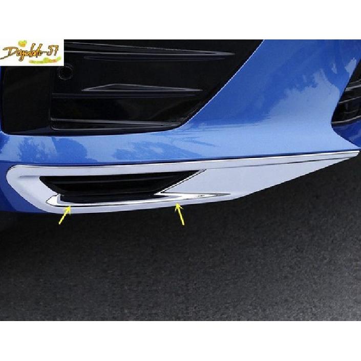 Chrome Front Bumper Fog Light Eyelid Cover Trim 2pcs For Volvo XC60 2018 -