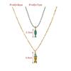 Bohemian Layered Fish Pendant Necklace Colorful Enamel Cute Trendy Adjustable for Teen Girls School Daily Wear