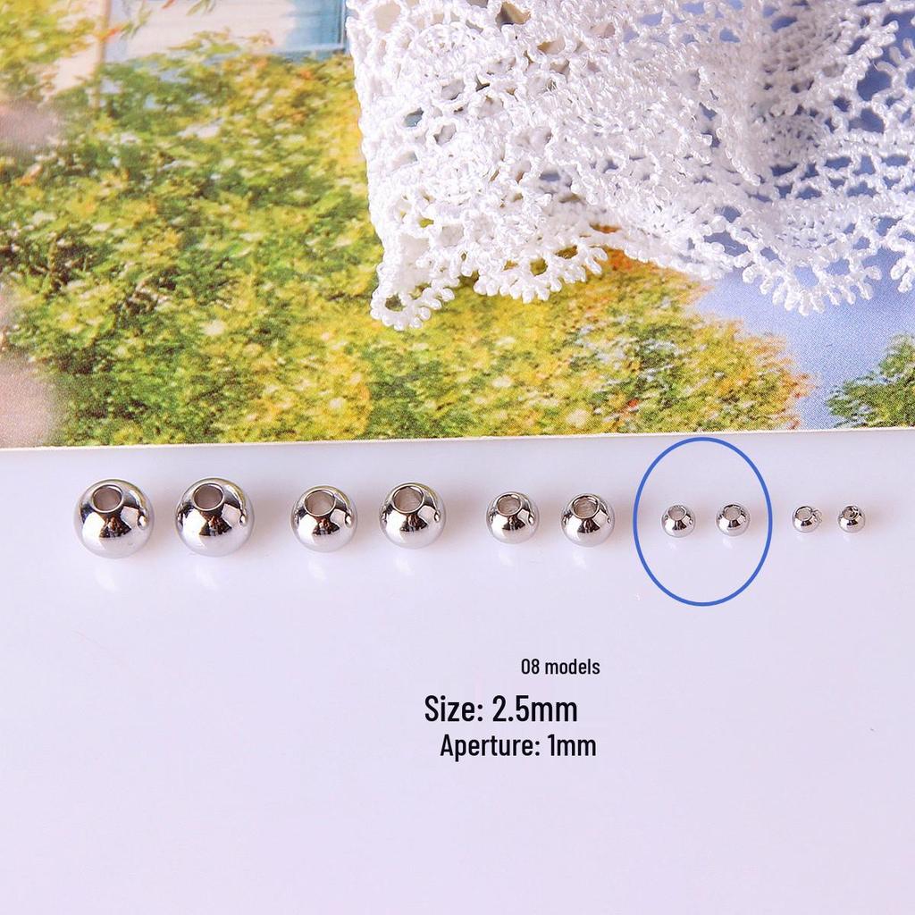 18k Gold Color-Preserving Beads: Small Round Gold-Filled Spacer Beads for DIY Jewelry and Handmade Bracelets.