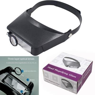 Adjustable Lens Mount Headband Magnifier Magnifying Glass Reading Magnifier