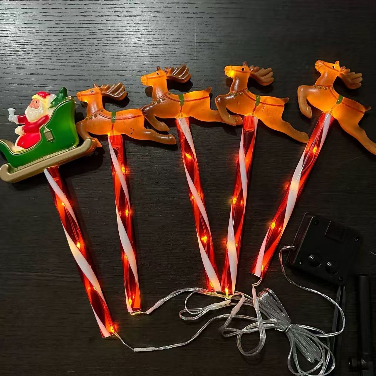 

Уличные солнечные грунтовые светильники, гирлянды в виде снеговика, Санта-Клауса и оленя для украшения газона и двора во время Рождества теплый белый