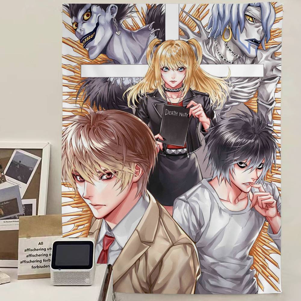 Hot Anime Death Note Hanging Bohemian Tapestry Bohemian Wall Tapestries Mandala Cheap Hippie Wall Hanging