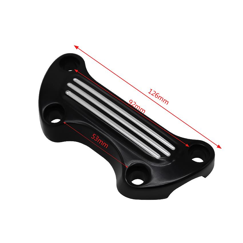 Motorcycle CNC Handlebar Top Clamp Bar Riser Mount Cover For Harley Touring Street Glide Softail Breakout Dyna Fat Boy Sportster