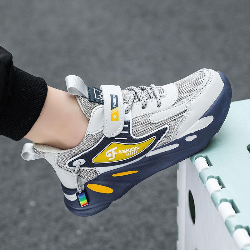 Boys Shoes 2025 Summer New Children's Sports Shoes Medium and Older Boys Spring and Autumn Running Dad Shoes Soft Sole Breathable